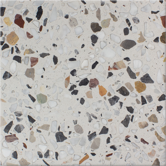 Mixed grey inorganic terrazzo 60cmx60cmx1.2cm
