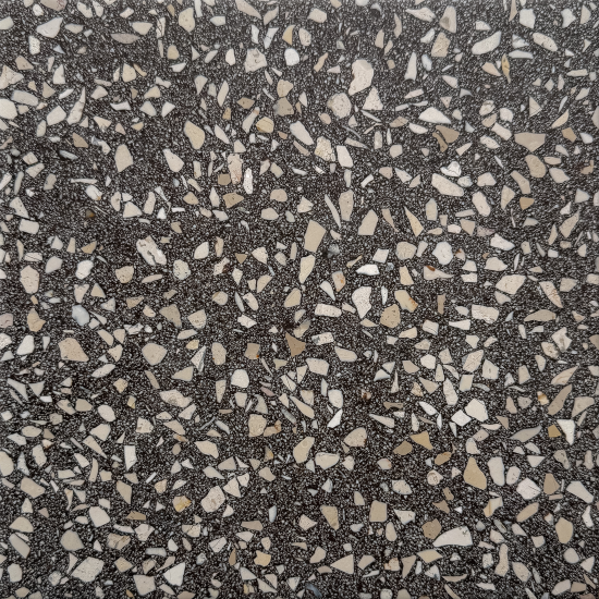 Black inorganic terrazzo